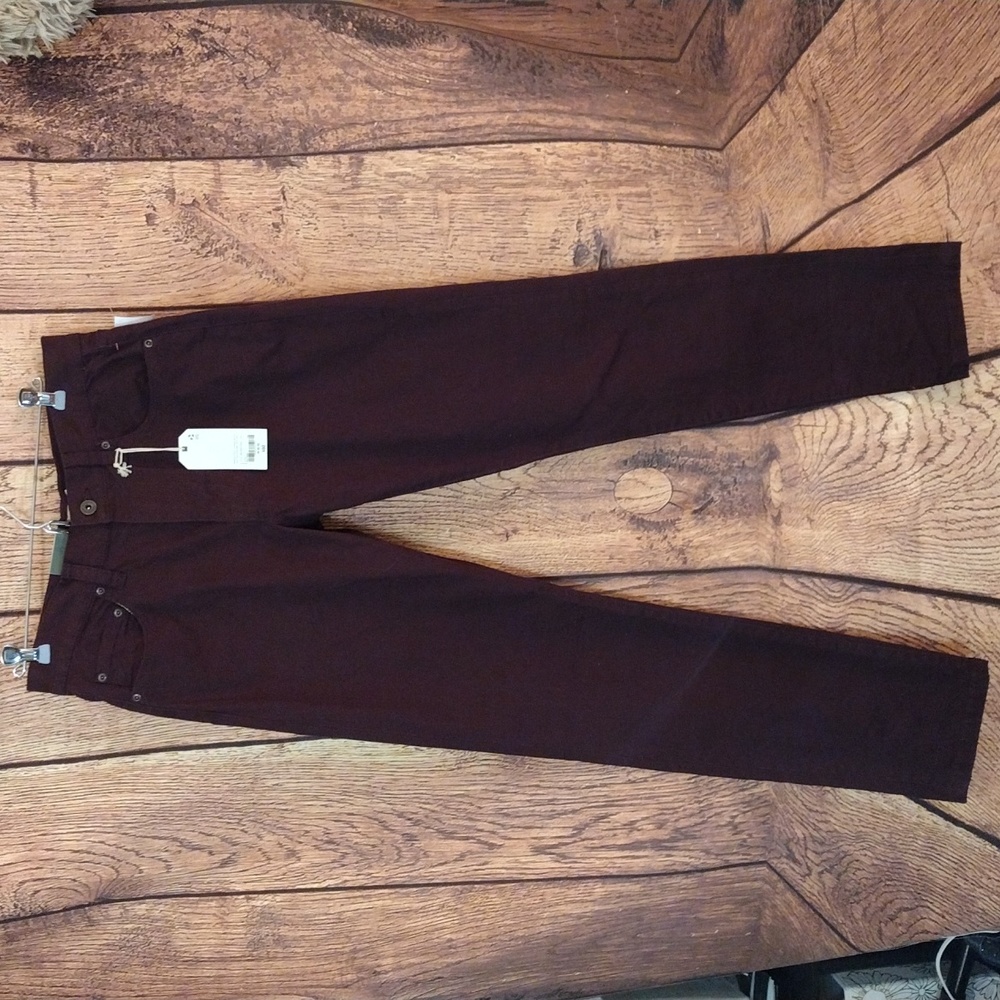 NWT Mutual Weave The Five Pocket Pant Slim Wine